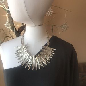 Pewter statement necklace